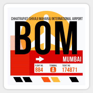 Mumbai (BOM) Airport // Sunset Baggage Tag Magnet